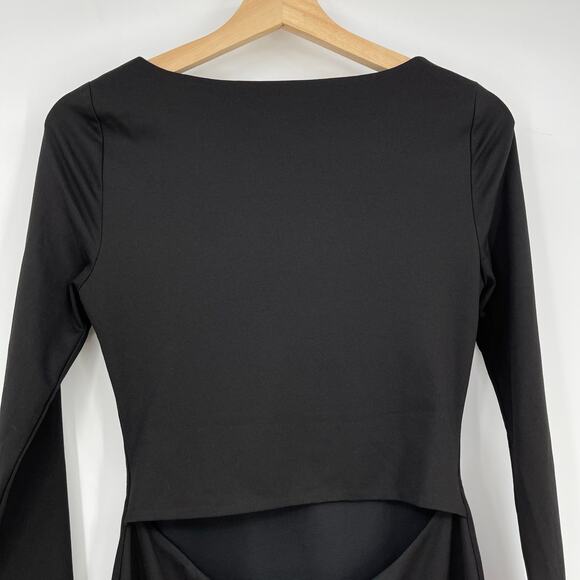 Not Yours To Keep | Berlin Mini Dress in Black Jersey Cut Out XS - Picture 7 of 10